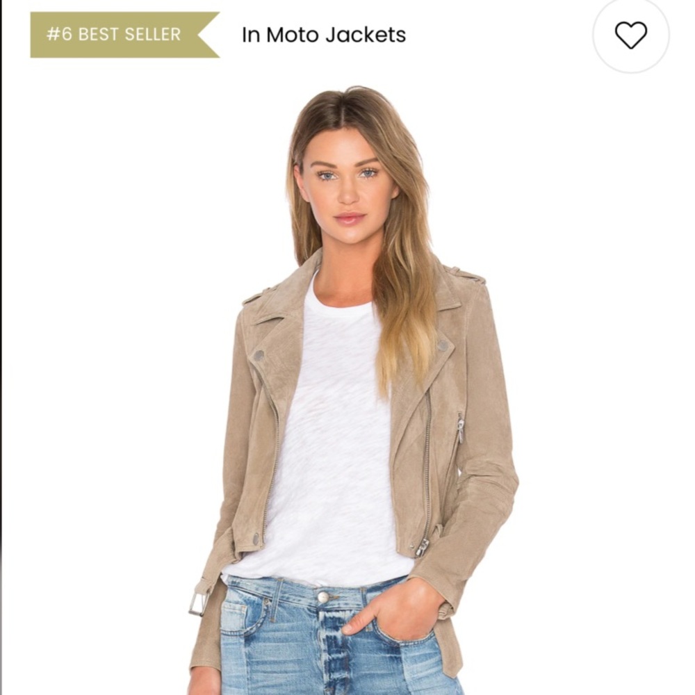 [BLANKNYC] NWOT Suede Moto Jacket - Sand Stoner